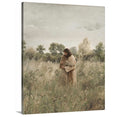 His Embrace - Brown Hair Girl - Canvas