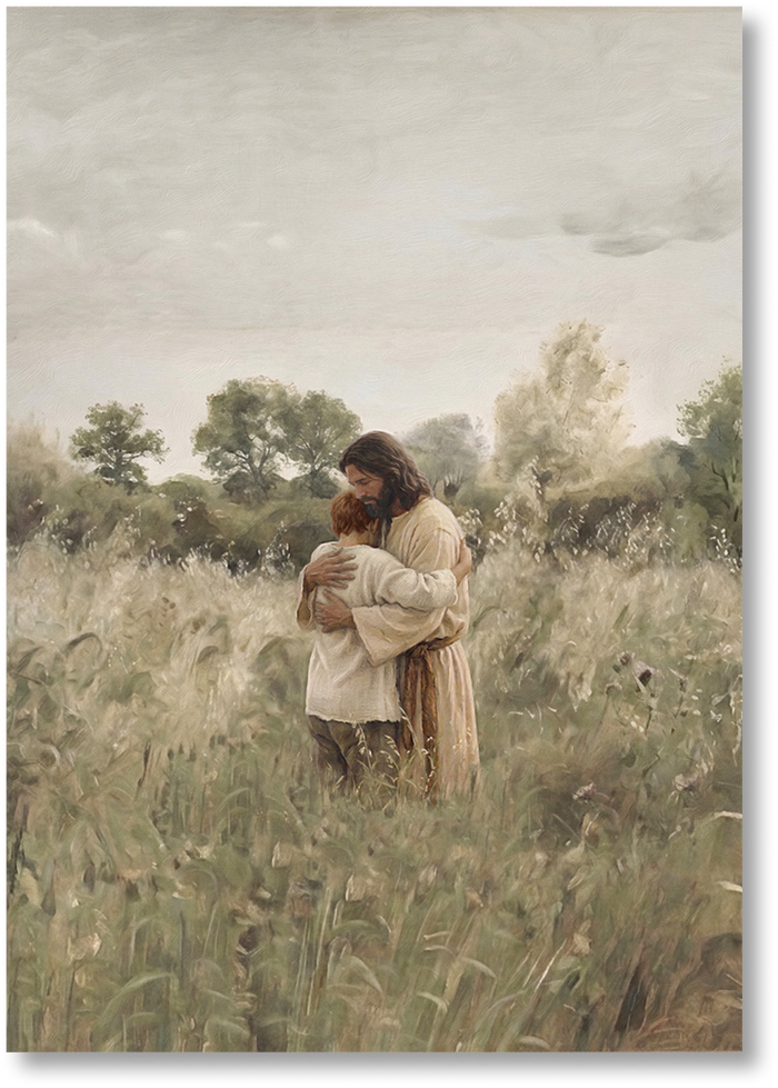 His Embrace - Red Hair Boy - Print