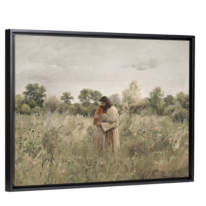 His Embrace - Red Hair Girl - Canvas