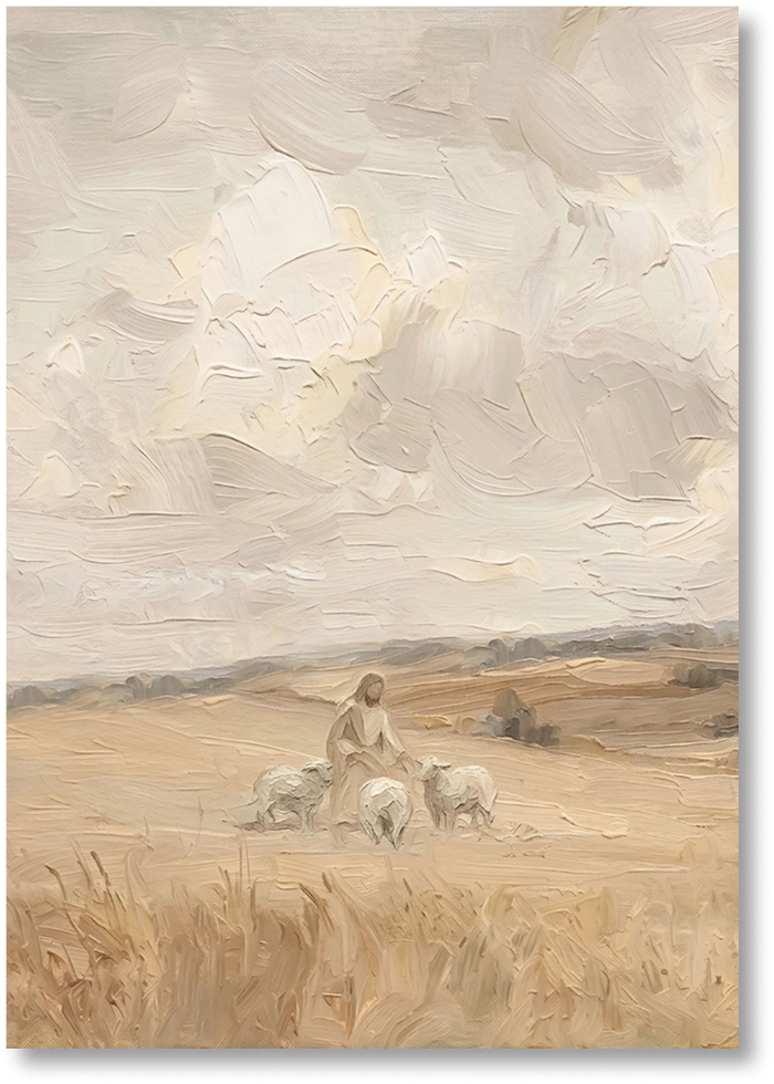 His Flock - Print