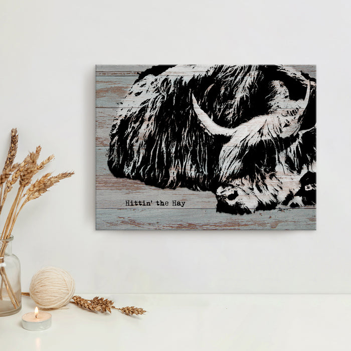 'Hittin' the Hay' Wrapped Canvas Wall Art