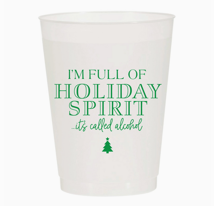 Holiday Spirit Alcohol Christmas Cups - Christmas: Pack of 6