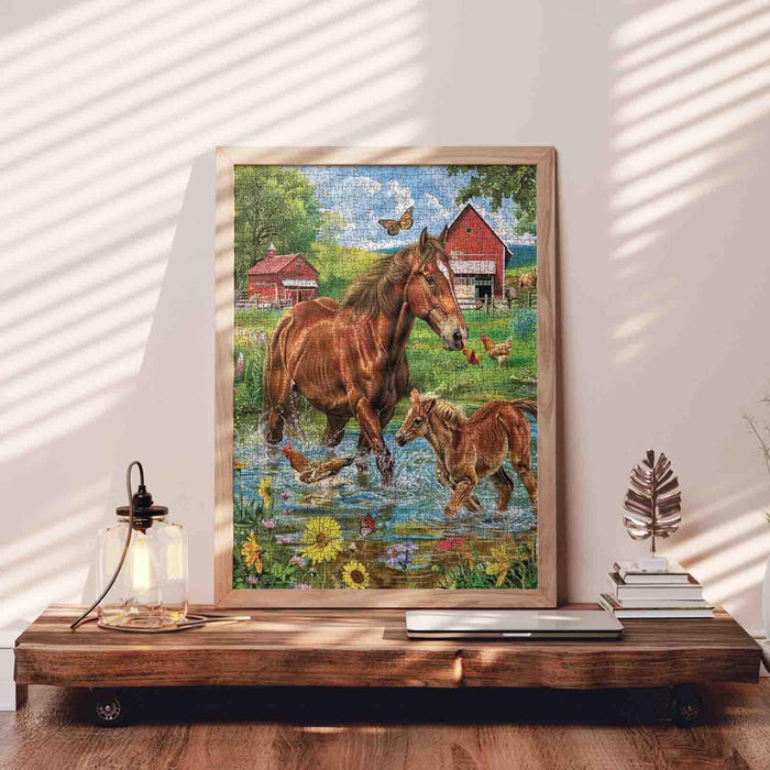 Horse and Foal Farm Jigsaw Puzzle