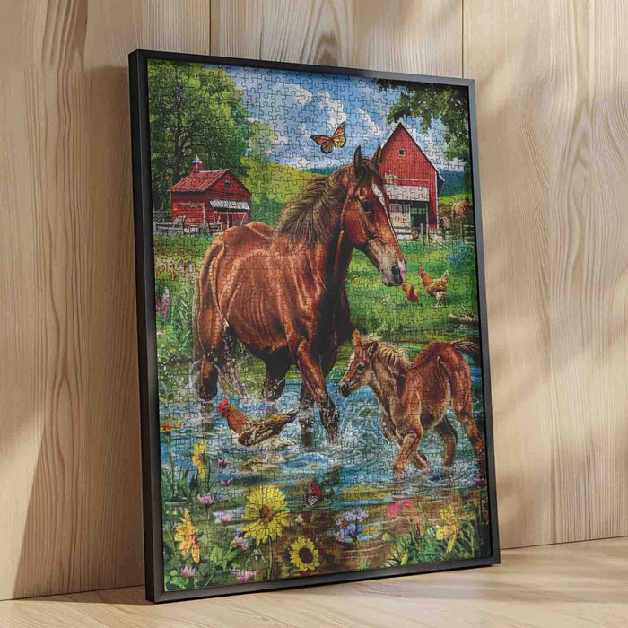 Horse and Foal Farm Jigsaw Puzzle