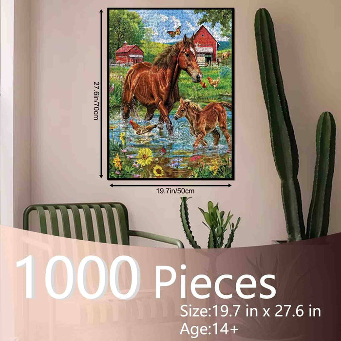 Horse and Foal Farm Jigsaw Puzzle