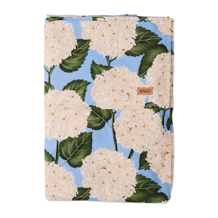 Hydrangea Blue Organic Cotton Flat Sheet