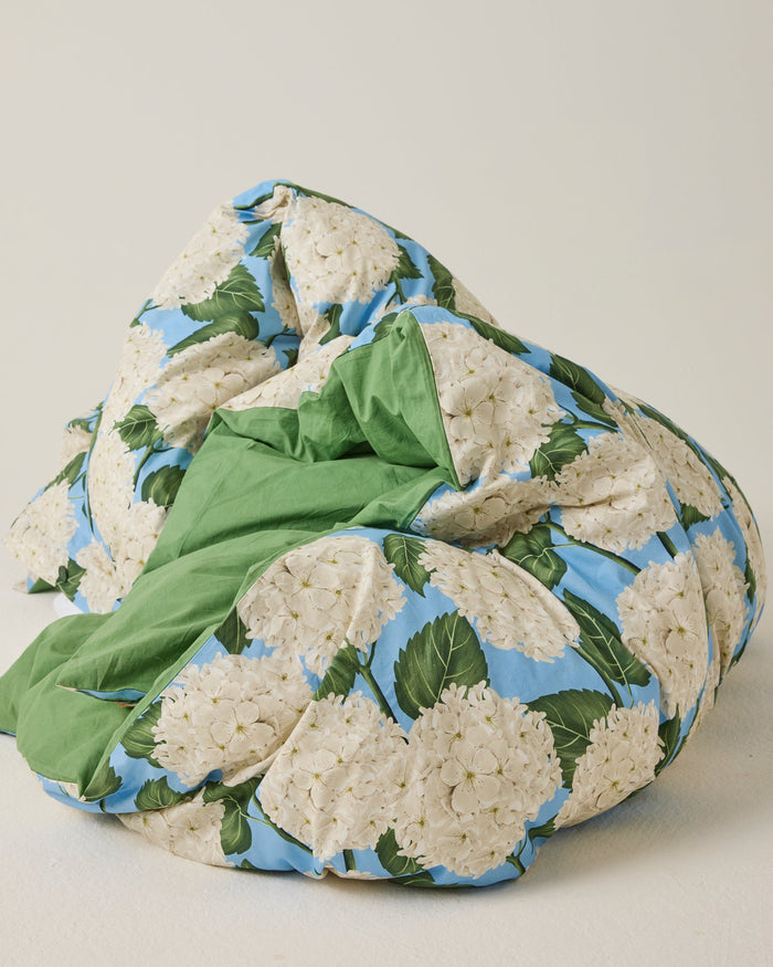 Hydrangea Blue Organic Cotton Quilt Cover