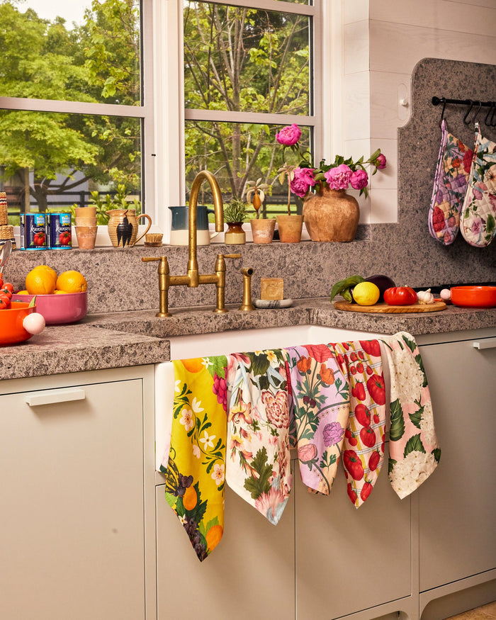 Hydrangea Pink Tea Towel