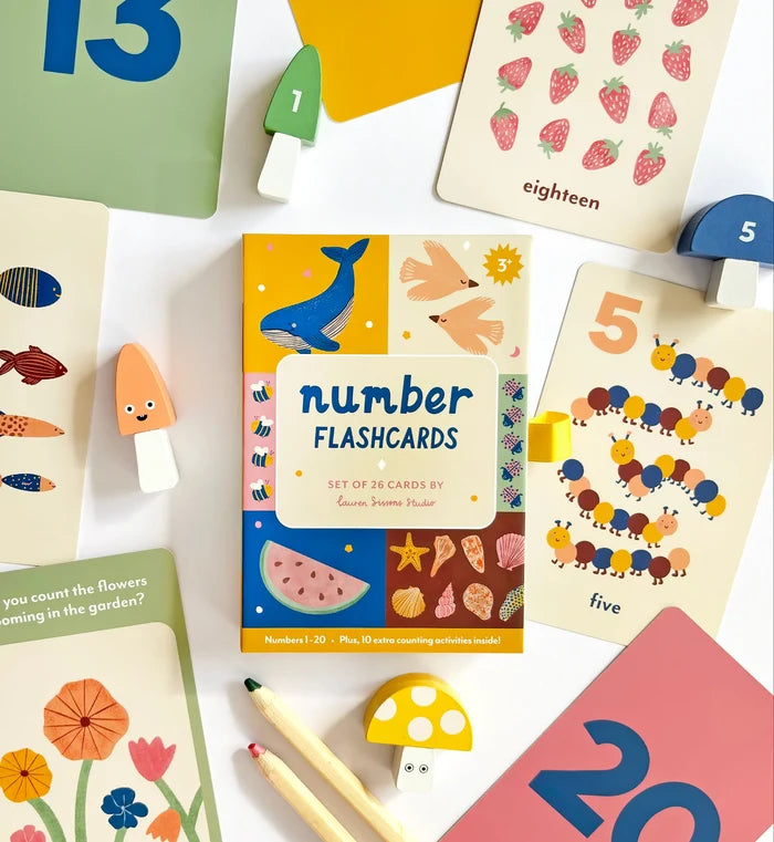 Illustrated Numbers Flash Cards