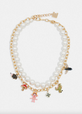 Imany Pearl and Charm Necklace