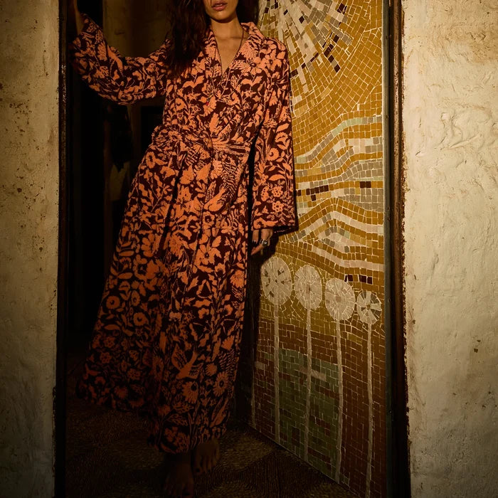 Indiana Towelling Robe - Carnelian