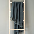 Indigo Linen Throw • Coastal Compass Home Decor