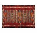 Indoor/Outdoor Mat Esencia Tribal Stripe Red by Liora Manne