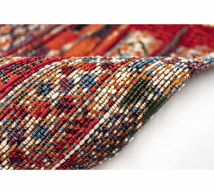 Indoor/Outdoor Mat Esencia Tribal Stripe Red by Liora Manne