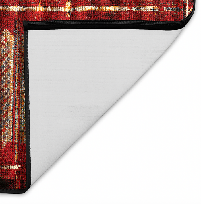 Indoor/Outdoor Mat Esencia Tribal Stripe Red by Liora Manne