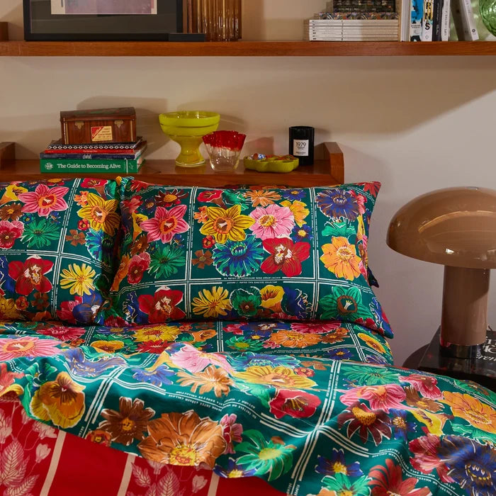 Ines Cotton Pillowcase Set - Verdant