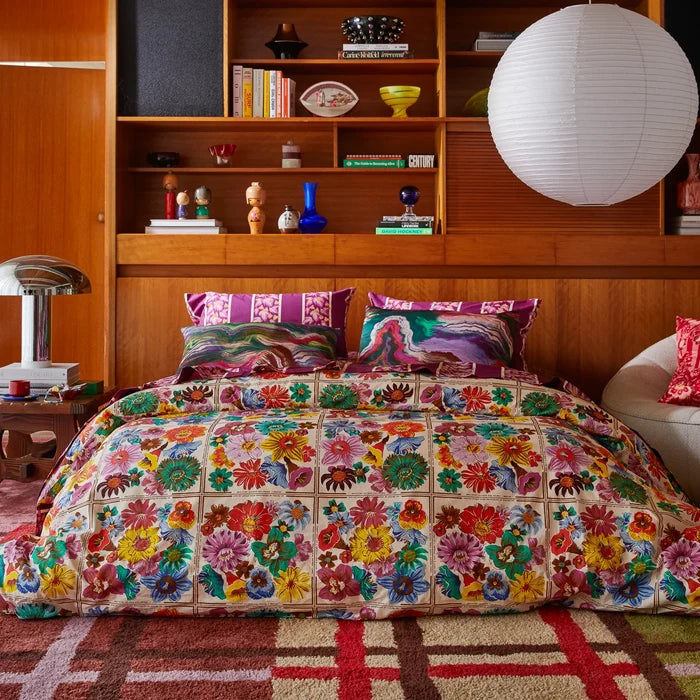 Ines Cotton Quilt Cover - Porcelain
