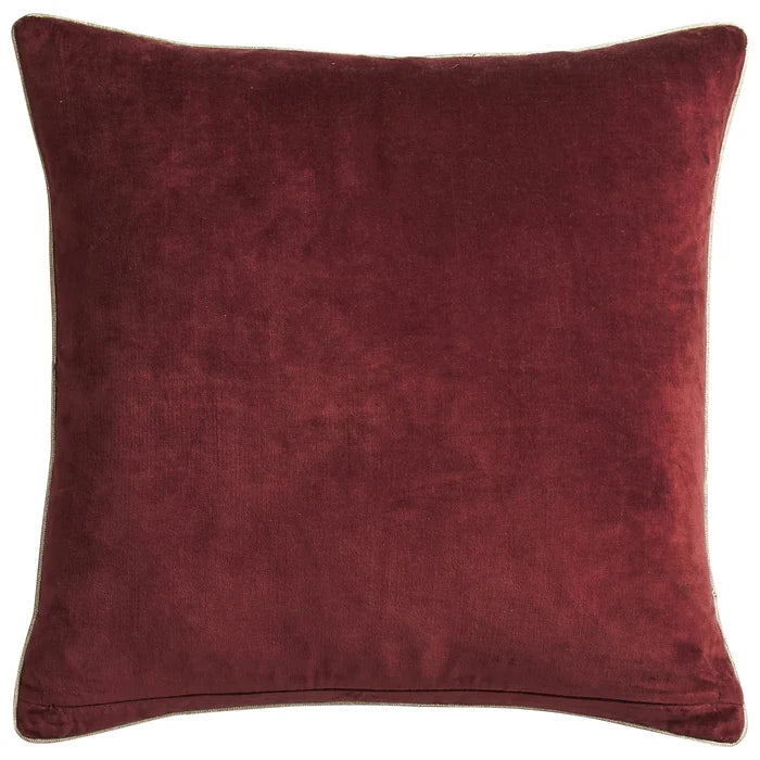 Ines Velvet Cushion - Burnt Sienna