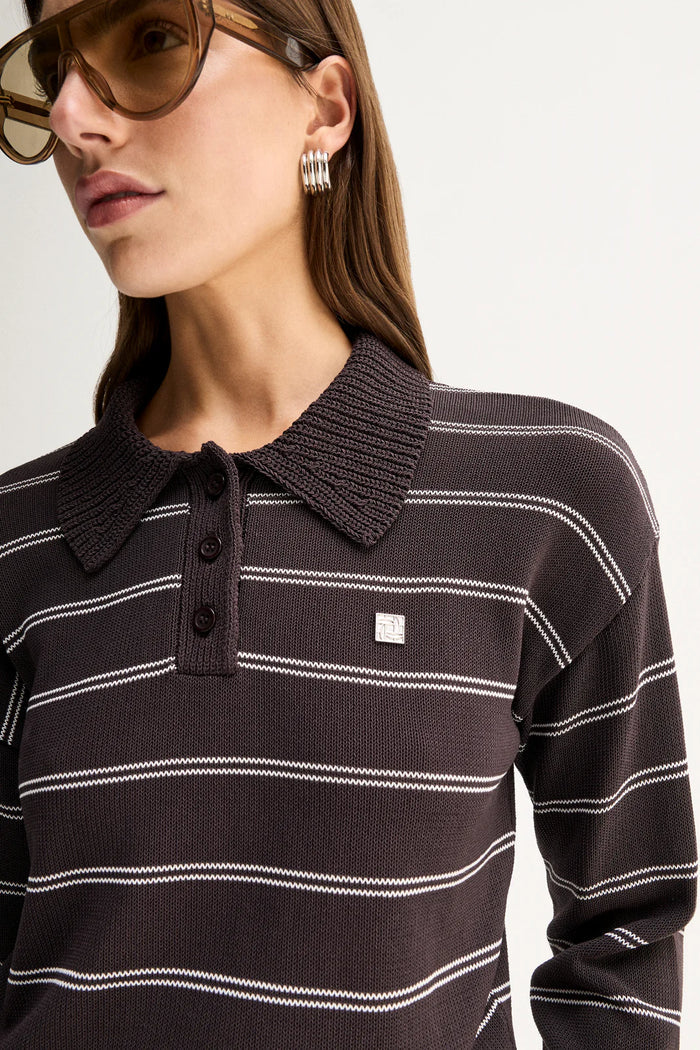 Irina Knit Jumper - Chocolate Stripe