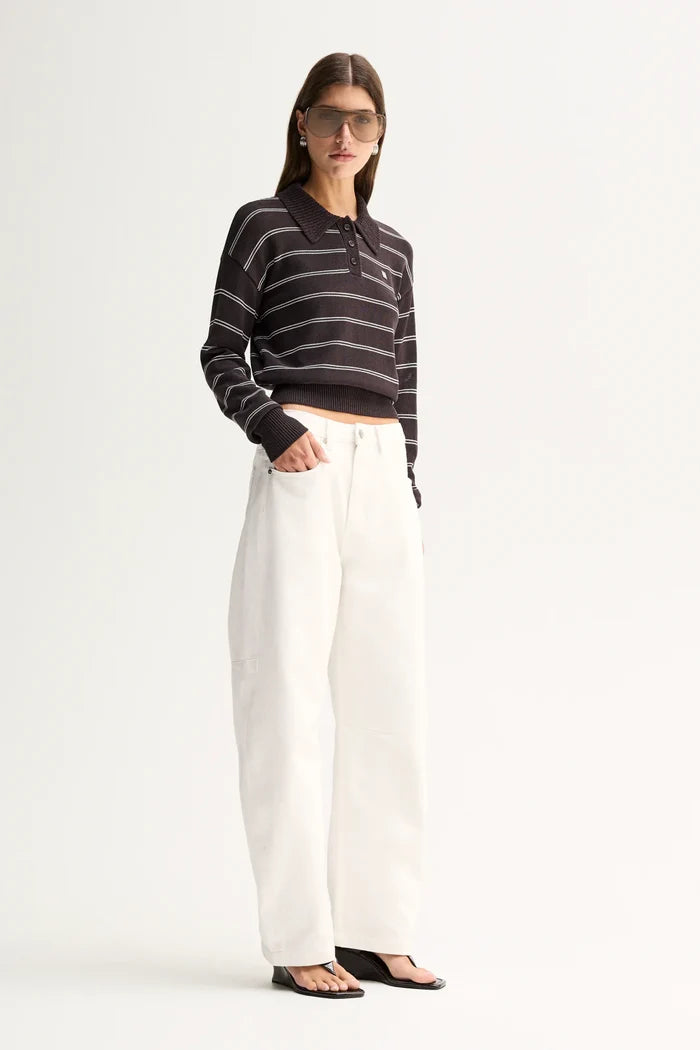 Irina Knit Jumper - Chocolate Stripe