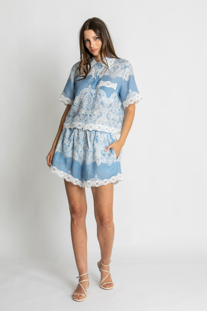 Isla Lace Trim Shorts