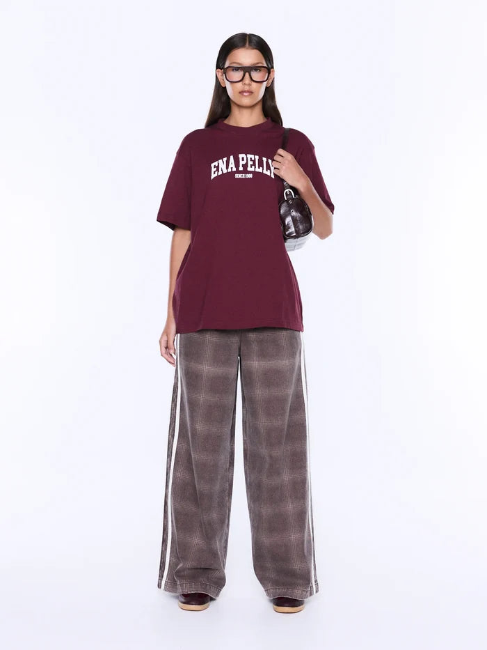 Ivy Relaxed Tee - Burgundy