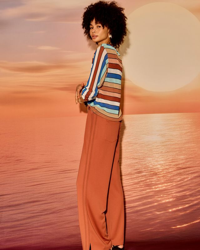 Iza Milla Long Sleeve Top - Stripe