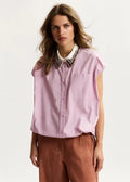 Janky Beaded Collar Shirt - Violet