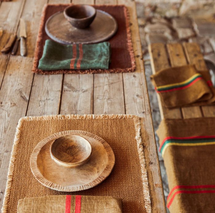 Jasper Ginger placemats by Libeco