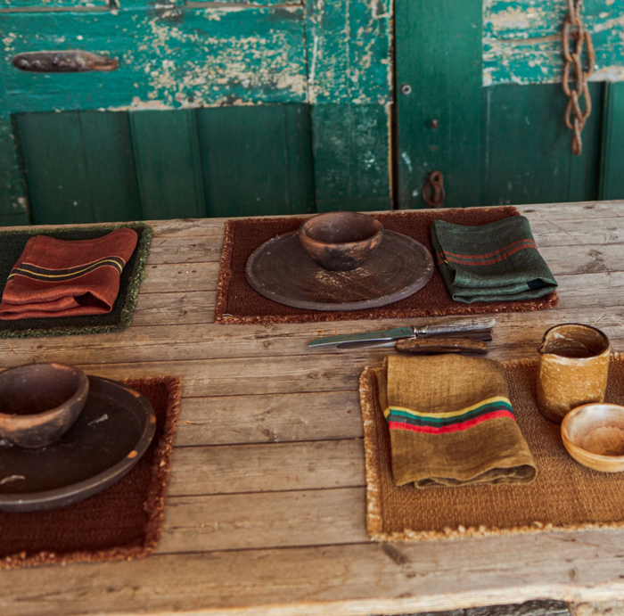 Jasper Ginger placemats by Libeco