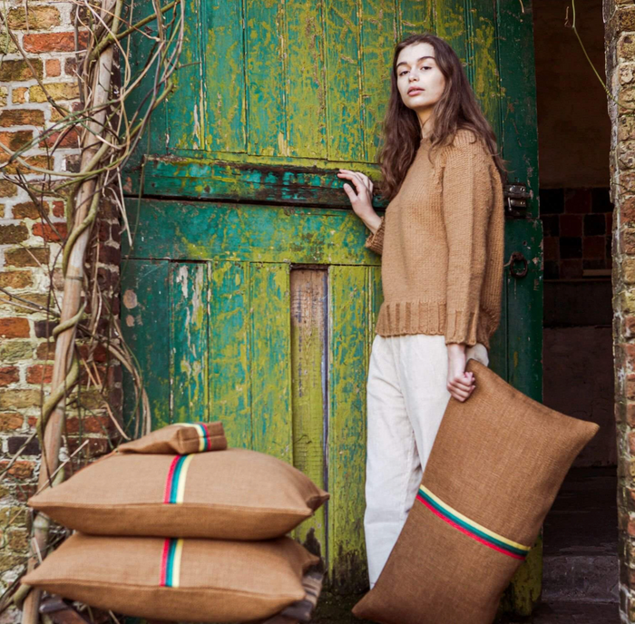 Jasper Ginger shams by Libeco