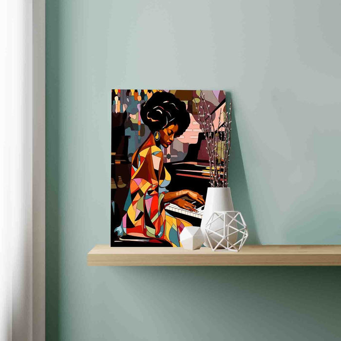 Jazz Woman at Piano Paint by Numbers