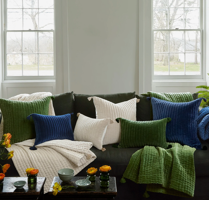 John Robshaw Velvet Moss Shams