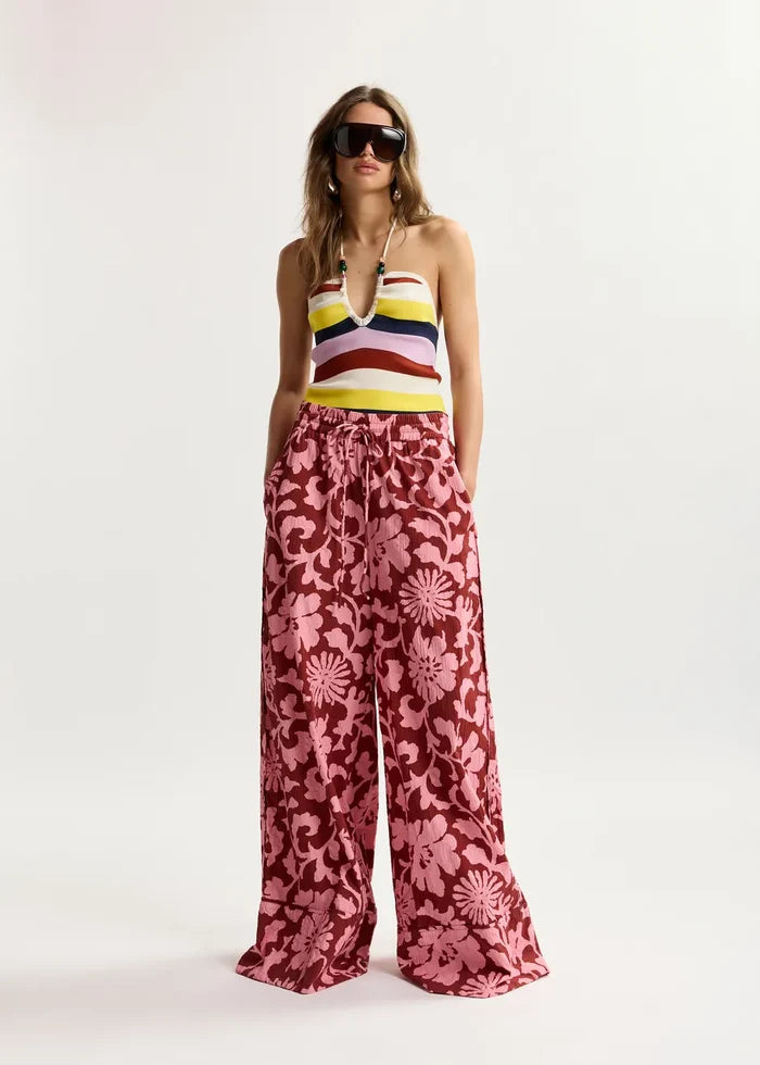Jomery Wide Leg Pants - Faded Plum