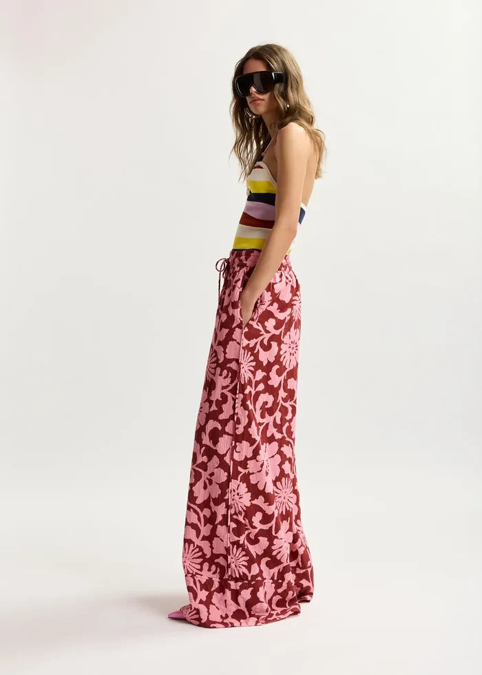 Jomery Wide Leg Pants - Faded Plum