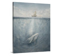 Jonah and the Whale Vertical Canvas