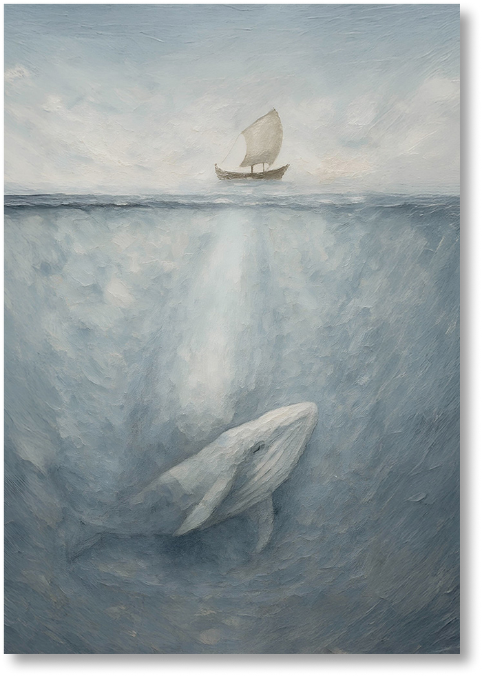 Jonah and the Whale Vertical Print