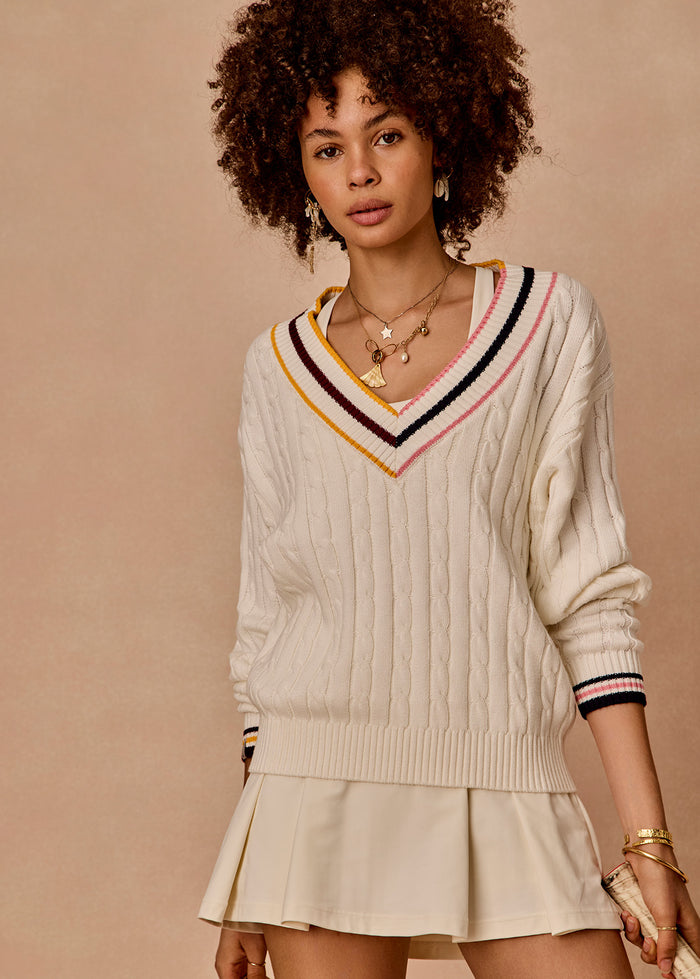 Josette V Neck Knit Sweater