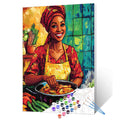 Joyful African Cook Paint by Numbers