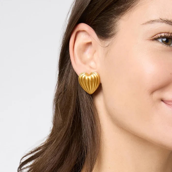 Julie Vos - Earring - Puffy Heart Statement Stud - Findlay Rowe Designs