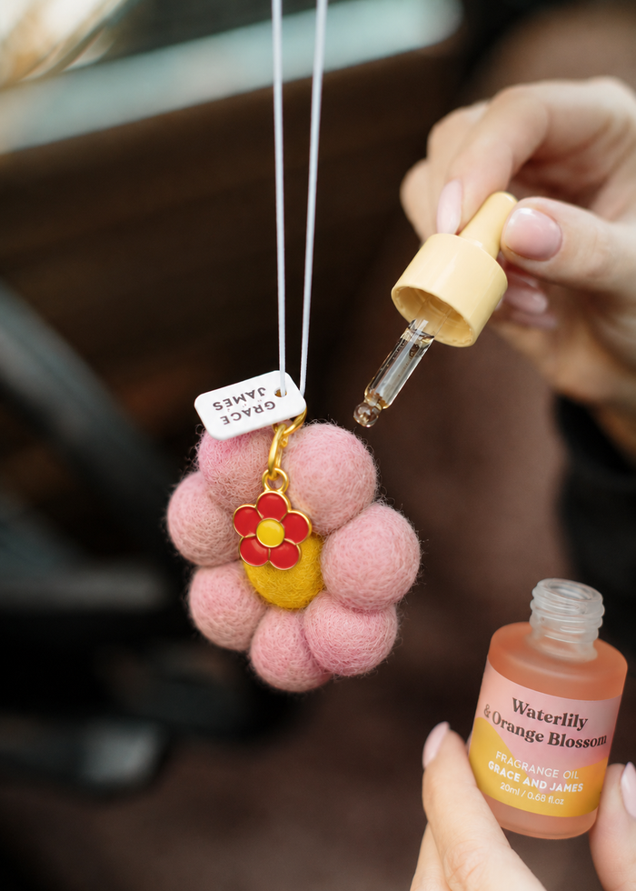 JUMBLED Felt Air Freshener - Waterlily + Orange Blossom