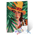 Jungle Muse with Tiger Paint by Numbers