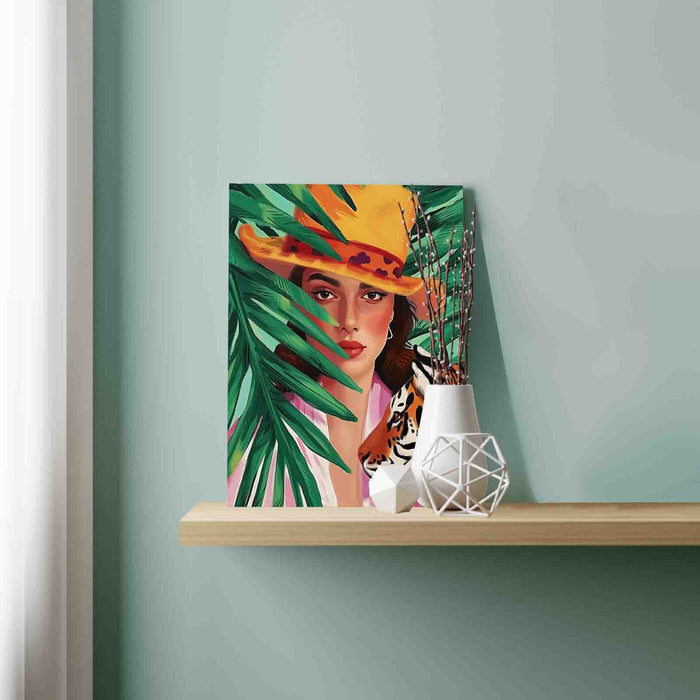 Jungle Muse with Tiger Paint by Numbers