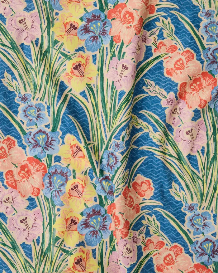 Kip&Co X Anna Spiro Gladiolus Cotton Flat Sheet