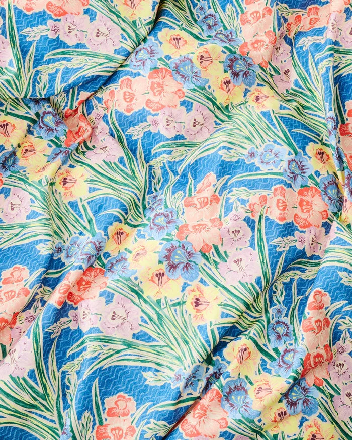 Kip&Co X Anna Spiro Gladiolus Cotton Flat Sheet