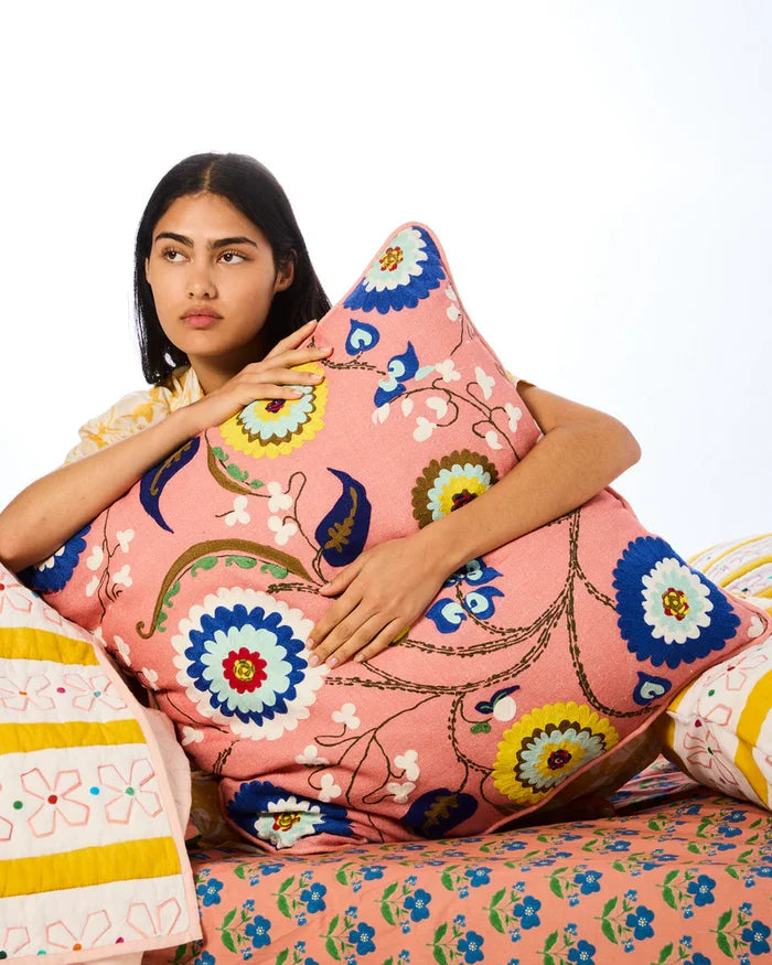 Kip&Co X Anna Spiro Isabelle Sunset Embroidered Cushion
