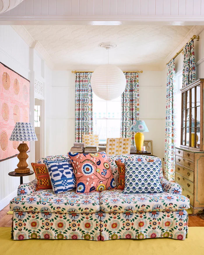 Kip&Co X Anna Spiro Isabelle Sunset Embroidered Cushion