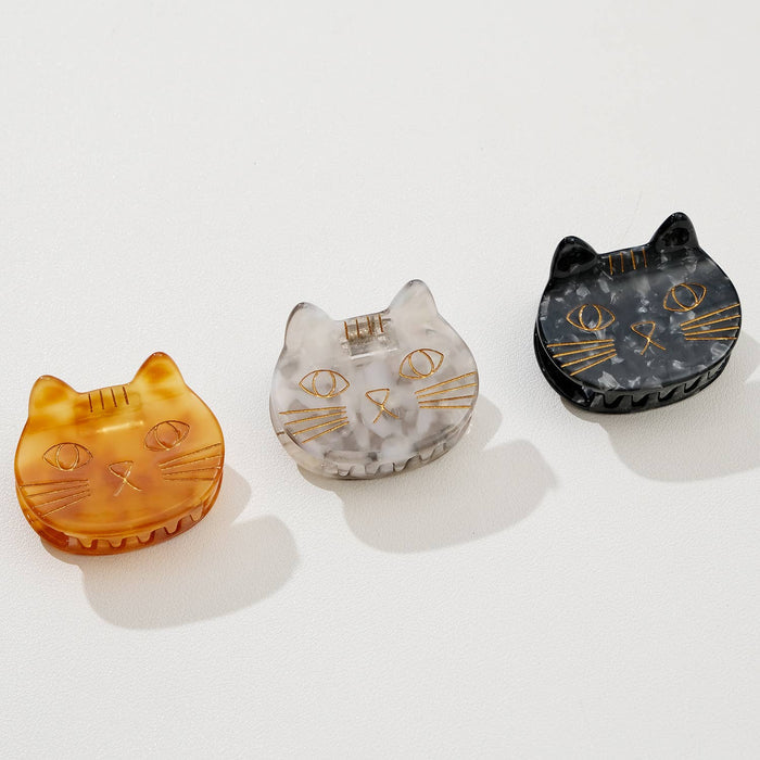 Kitty Cat | Small Cat Face Claw Clip : Assorted