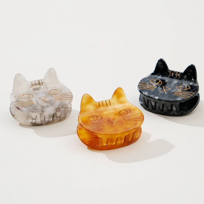 Kitty Cat | Small Cat Face Claw Clip : Assorted