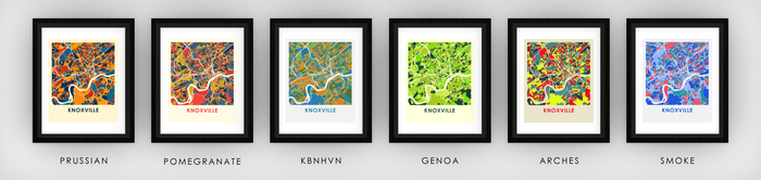 Knoxville Map Print - Full Color Map Poster